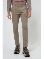 Spodnie męskie - Hugo Spodnie materiałowe David204d 50437976 Beżowy Slim Fit - miniaturka - grafika 1