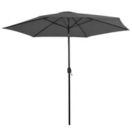 Parasole ogrodowe - vidaXL Parasol ogrodowy na metalowym słupku, 300 cm, antracytowy - miniaturka - grafika 1