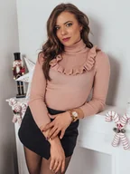 Swetry damskie - Sweter damski NOAH jasnoróżowy Dstreet MY1402 - miniaturka - grafika 1