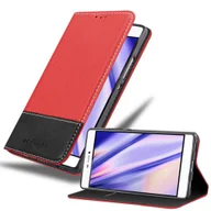 Etui i futerały do telefonów - Etui Cadorabo do Huawei P8 w kolorze CZERWONYM CZARNYM Etui na telefon komórkowy z magnetycznym zamknięciem, funkcją podstawki i miejscem na kartę Etui Etui ochronne Etui z klapką w stylu książki - miniaturka - grafika 1