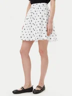 Spódnice - KARL LAGERFELD Spódnica trapezowa A2W12029 Biały Regular Fit - miniaturka - grafika 1