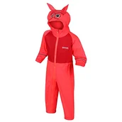 Kurtki i płaszcze dla dziewczynek - Regatta Wodoodporny i oddychający kombinezon zwierzęcy Charco z odblaskowymi paskami dla dzieci, Fiery Coral, FR : L (rozmiar producenta: 24-36) - miniaturka - grafika 1