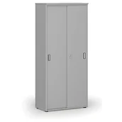 Szafy biurowe - Szafa z drzwiami przesuwnymi PRIMO GRAY, 1781 x 800 x 420 mm, szary - miniaturka - grafika 1