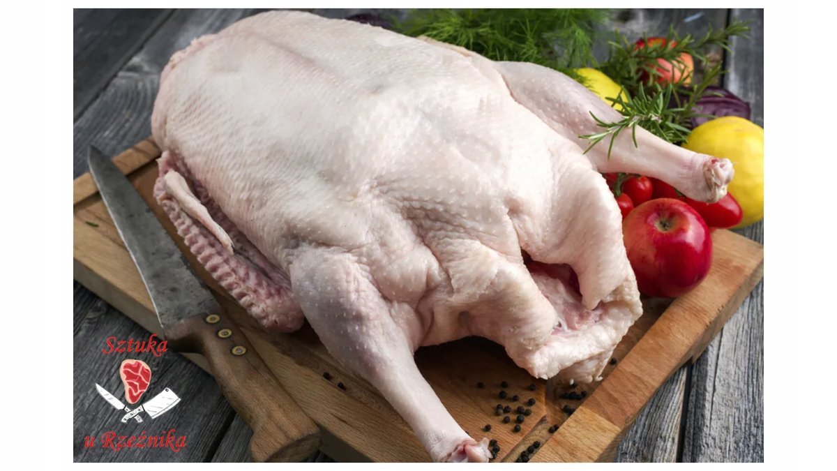 Pierś z gęsi ze skórą i kością około 0,95 kg mrożona
