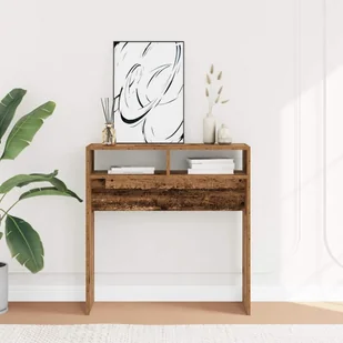 vidaXL vidaXL Stolik konsolowy, stare drewno, 78x30x80 cm - Pozostałe meble ogrodowe - miniaturka - grafika 1