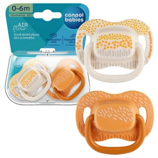 Canpol Babies Silikonowy Smoczek Symetryczny 0-6 m Mountains 2-pack - Smoczki uspokajające - miniaturka - grafika 1