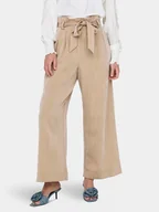 Spodnie damskie - ONLY Spodnie materiałowe Marsa 15269628 Beżowy Flared Fit - miniaturka - grafika 1