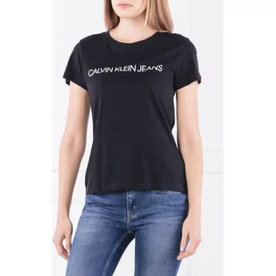 CALVIN KLEIN JEANS T-shirt CORE INSTITUTIONAL | Regular Fit - Koszulki i topy damskie - miniaturka - grafika 1