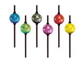 Słomki do napojów - Słomki czarne Disco - 6 szt. - miniaturka - grafika 1