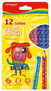 Kredki ołówkowe KEYROAD Jumbo trójkątne 12 kolorów KEYROAD - Przybory szkolne Kredki ołówkowe KEYROAD Jumbo trójkątne 12 kolorów KEYROAD - Przybory szkolne - miniaturka - grafika 5