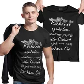 Walentynki - Koszulka dla chłopaka męża na walentynki z napisem Kochanie szukałem idealnego prezentu dla Ciebie ale już mnie masz Kocham Cię - miniaturka - grafika 1