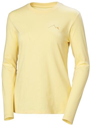 Helly Hansen Damska koszulka z długim rękawem F2F W z bawełny organicznej - żółta kremowa, L