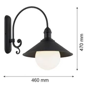 Lampy ogrodowe - Argon Kinkiet zewnętrzny Enduro, czarny, stal, szkło, IP44, E27 - miniaturka - grafika 1