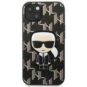 Etui i futerały do telefonów - Obudowa dla telefonów komórkowych Karl Lagerfeld Monogram Ikonik na Apple iPhone 13 KLHCP13MPMNIKBK Czarny - miniaturka - grafika 1