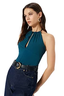 Trendyol Damskie body z dzianiny, Szmaragd, S - Body - miniaturka - grafika 1