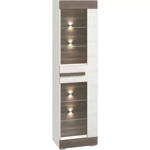 Witryna 02 Blanco ML Meble Sosna Śnieżna, New Grey - Witryny - miniaturka - grafika 1