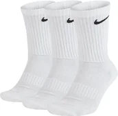 Skarpetki damskie - Skarpety długie NIKE Sportowe Everyday Cushion 3 PAK białe - miniaturka - grafika 1