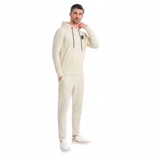 Męski komplet dresowy bluza z kapturem i spodnie kremowy Ombre Z107 V2 XXL - Dresy męskie - miniaturka - grafika 1