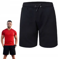 Spodenki męskie - Krótkie Spodenki SZORTY Dresowe Męskie RABBIT Czarne 2XL Pako Jeans - miniaturka - grafika 1