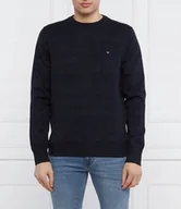 Swetry męskie - Sweter Tommy Hilfiger C-Neck Granatowy r. M - miniaturka - grafika 1