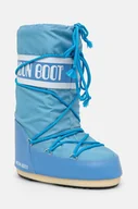 Śniegowce damskie - Moon Boot śniegowce MB ICON NYLON kolor niebieski 80D1400440 F004 - miniaturka - grafika 1