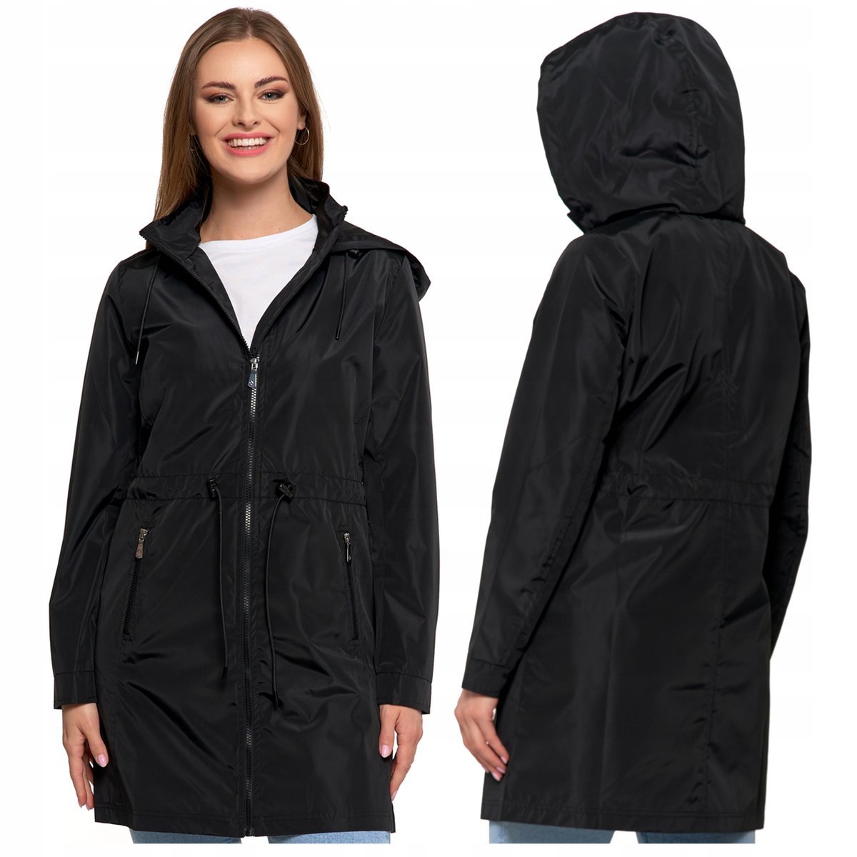 KURTKA DAMSKA PARKA Kurtka Przejściowa z Kapturem Płaszcz MORAJ r. L