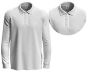 Koszulki męskie - Koszulka POLO Męska Długi Rękaw STEDMAN 3400 BIAŁA XL - miniaturka - grafika 1