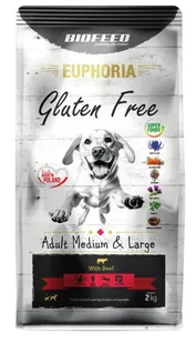 BIOFEED Euphoria G-F MID&MAXI wołowina 2kg adult - Sucha karma dla psów - miniaturka - grafika 1