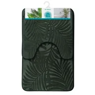 Dywaniki łazienkowe - Komplet dywaników łazienkowych FLORYDA 2 sztuki zielony - miniaturka - grafika 1