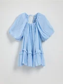 Sukienki - Reserved - Sukienka mini z modalem - jasnoniebieski - miniaturka - grafika 1