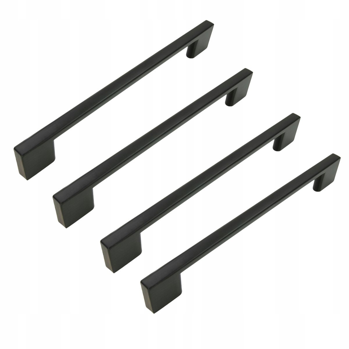 4 x Uchwyt meblowy czarny 160 mm metalowy uchwyt do mebli kuchennych