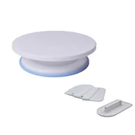 Tace i patery - Talerz Patera Obrotowa Do Dekorowania Tortów 28 cm + Packa + Szpatułki - miniaturka - grafika 1