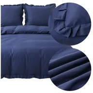 Pościel - Pościel BAWEŁNIANA 220x200 3 części poszewki 70x80 falbany klasyczna LYNDA - miniaturka - grafika 1