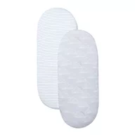 Okrycia kąpielowe dla dzieci - Shnuggle, Prześcieradło do kosza Mojżesza, szare, 2 szt. - miniaturka - grafika 1