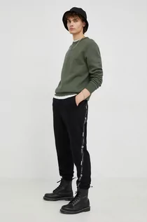 Spodnie męskie - G-Star Raw spodnie dresowe bawełniane męskie kolor czarny gładkie - grafika 1