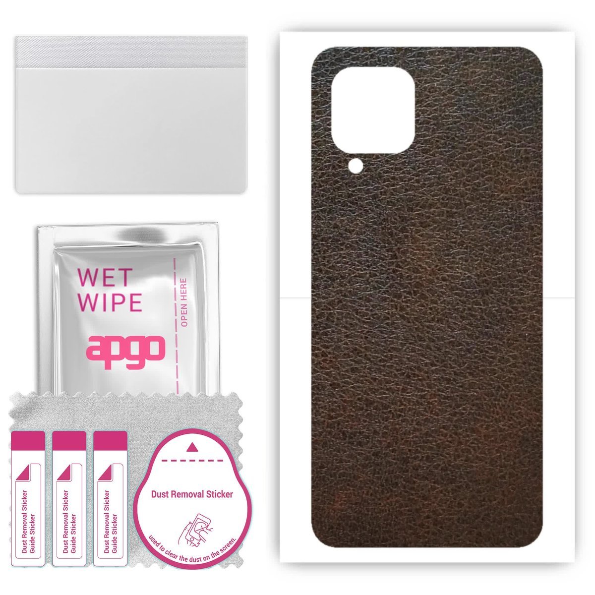 Folia naklejka skórka strukturalna na TYŁ do Samsung Galaxy M22 - Skóra Brązowa - apgo SKINS