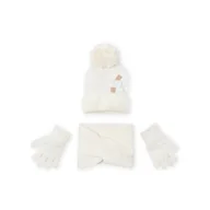 Czapki dla dzieci - Komplet czapka, komin i rękawiczki Mayoral 10071 Écru - miniaturka - grafika 1