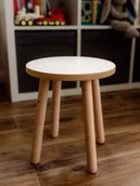 Stoliki dla dzieci - OBUBU Krzesełko dla dzieci okrągłe białe - miniaturka - grafika 1