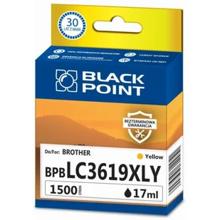 BlackPoint Tusz zgodny z Brother LC1619XLY Żółty produkcji Black Point 1500 stron BPBLC3619XLY - Tusze zamienniki - miniaturka - grafika 1