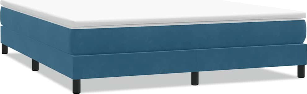 Łóżko typu Box Spring bez materaca Ciemnoniebieskie 180x220 cm
