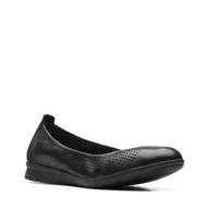 Baleriny - Clarks Jenette Ease [black leather] - rozmiar 39.5 - miniaturka - grafika 1
