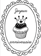 Scrapbooking - Aladine Stempel, babeczka w ramce - miniaturka - grafika 1