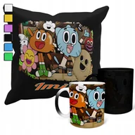 Gadżety dla niej i dla niego - ZESTAW KUBEK MAGICZNY + POSZEWKA Z PODUSZKĄ-PREZENT ŚWIAT GUMBALLA + IMIĘ - miniaturka - grafika 1
