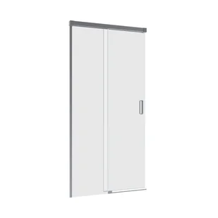Sensea Drzwi prysznicowe przesuwne Neo chromowane 100x200 cm - Ścianki i drzwi prysznicowe - miniaturka - grafika 1