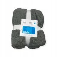 Koce - Miękki ciepły szary koc ROOM ESSENTIALS - miniaturka - grafika 1