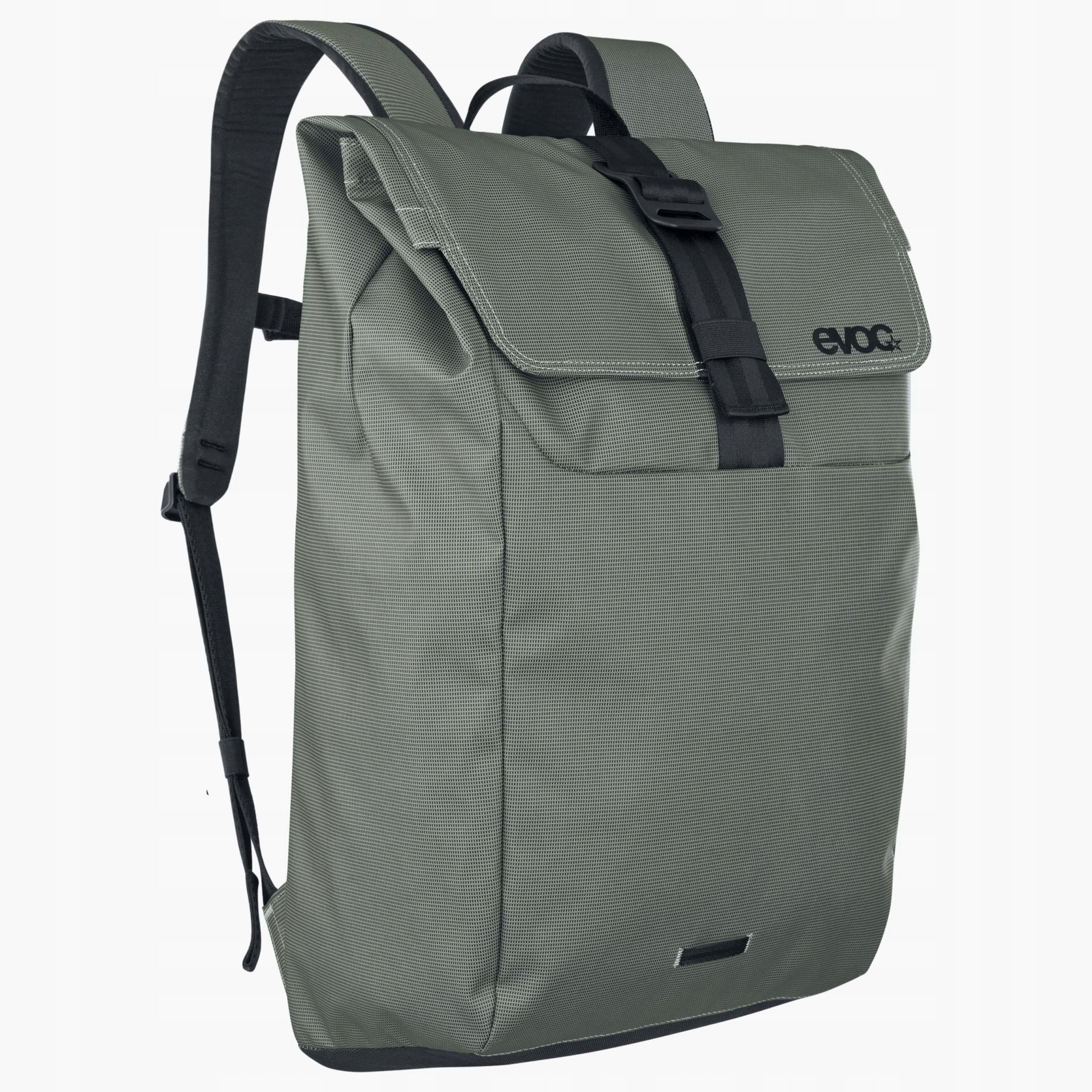 EVOC DUFFLE BACKPACK 26, plecak (wodoodporny i w 100% wolny od PCW, pokrywa z aluminiowym zamknięciem na haczyk, pojemność: 26 l, waga: 875 g, wymiary: 50 x 31 x 17 cm), kolor ciemny oliwkowy – czarny