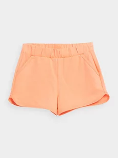 4F, Spodenki dresowe dziewczęce, 4FJSS23TSHOF099-64N, Łososiowy NEON, Rozmiar 146 - Spodenki męskie - miniaturka - grafika 1