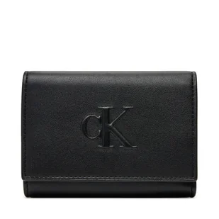 Mały Portfel Damski Calvin Klein Jeans LV04K1078G Czarny - Portfele - miniaturka - grafika 1