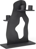 Świeczniki - Świecznik Erode czarne aluminium - miniaturka - grafika 1