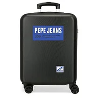 Walizki - Pepe Jeans Darren Walizka kabinowa czarna 38 x 55 x 20 cm sztywne ABS boczne zapięcie 34 l 2,7 kg 4 podwójne koła - miniaturka - grafika 1